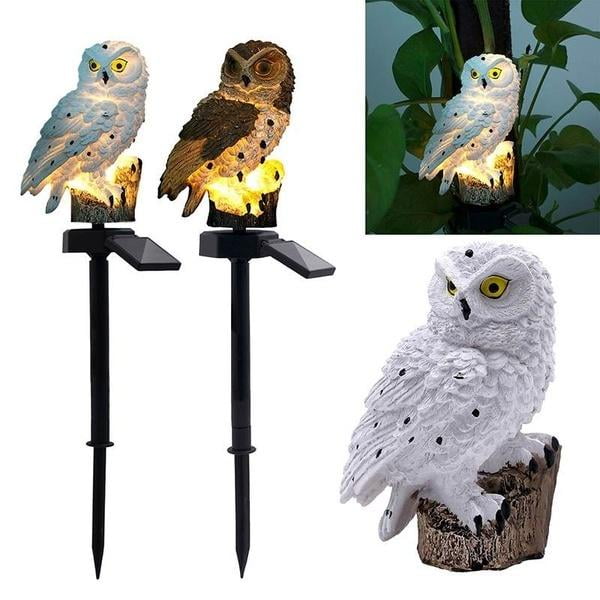 Solar Power LED Light Garden Path Yard Lawn Owl Animal Flowers Waterproof Lamps